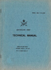 Australian Army: Technical manual: 5985-00-497-8554 Antenna Group, RC-292 TM 11-5820-348-15