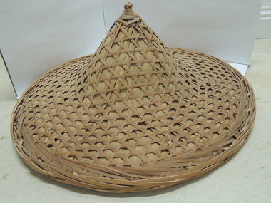 Souvenir - Bamboo peaked hat, 1965 (approx)