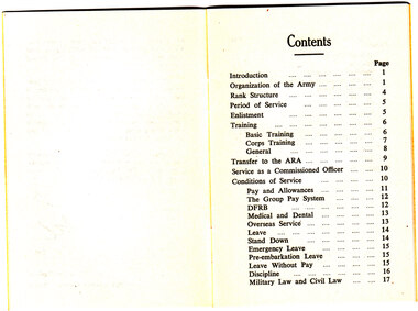 Document, National Service, Pocket Book of Information for National Servicemen, 1969