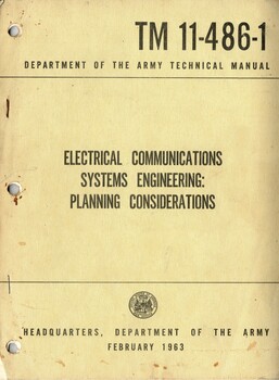 Electrical Communications Systems Engineering: Planning Considerations