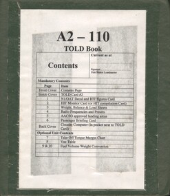 Manual, A2 - 110 TOLD Book