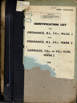 Ordnance, B.L. 5.5 in, Mark 3: and Ordnance, B.L. 4.5in, Mark 2 on Carriage 5.5in, or 4.5 in Gun, Mark 2 - 1945