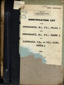Ordnance, B.L. 5.5 in, Mark 3: and Ordnance, B.L. 4.5in, Mark 2 on Carriage 5.5in, or 4.5 in Gun, Mark 2 - 1945
