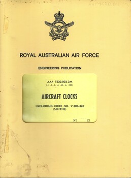  Engineering Publication: Aircraft Clocks Including Code No. V.308-326