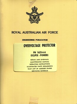 Royal Australian Air Force: Overvoltage Protector PN 1623-6-A 