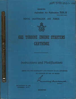 Royal Australian Air Force: Gas Turbine Engine Starters Cartridge