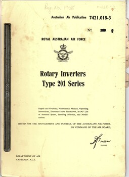 Royal Australian Air Force: Rotary Inverters Type 201 Series