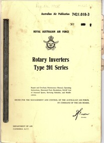 Royal Australian Air Force: Rotary Inverters Type 201 Series