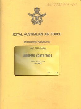 Airspeed Contactors Type E12A/10A (Munro)