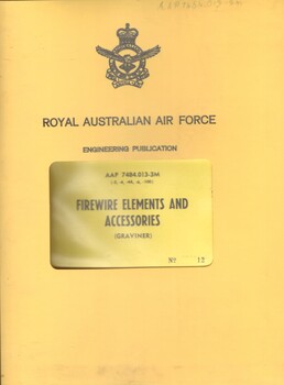 Royal Australian Air Force: Firewire Elements And Accessories (Graviner)