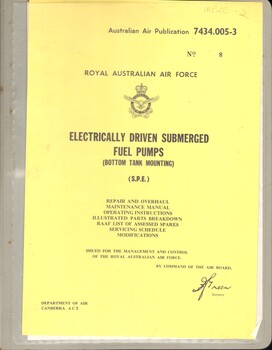 Electrically Driven Submerged Fuel Pumps (Bottom Tank Mounting) (S.P.E.)