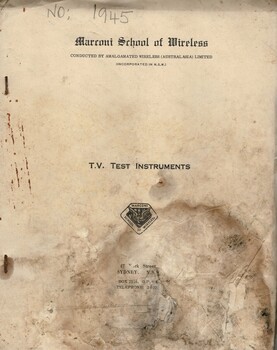 A cream coloured cardboard cover with black information on the cover