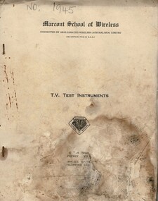 A cream coloured cardboard cover with black information on the cover