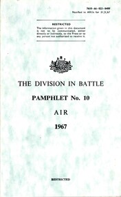 Australian Army: The Division in Battle: Pamphlet No. 10: Air, 1967