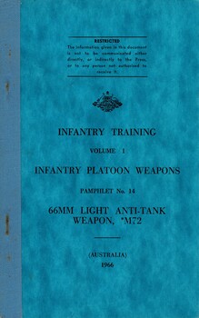 Infantry Training, Volume 1, Infantry Platoon Weapons, Pamphlet No. 14: 66mm Light Anti-tank Weapon, M72
