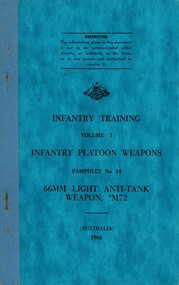 Infantry Training, Volume 1, Infantry Platoon Weapons, Pamphlet No. 14: 66mm Light Anti-tank Weapon, M72
