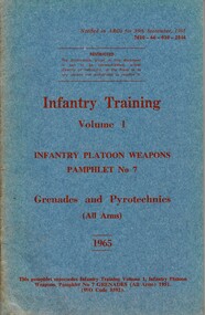 Infantry Training, Volume 1, Infantry Platoon Weapons, Pamphlet No. 7: Grenades And Pyrotechnics 