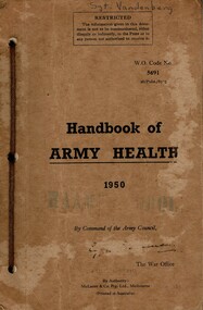 British Army: Handbook of Army Health, 1950