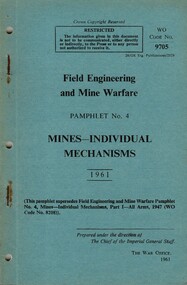 Field Engineering and Mine Warfare, Pamphlet No. 4: Mines - Individual Mechanisms