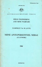 Field Engineering and Mine Warfare: Pamphlet No 10 (Aust), Mine Anti-personnel M18A1