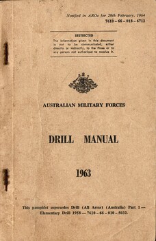 Australian Military Forces: Drill Manual, 1963