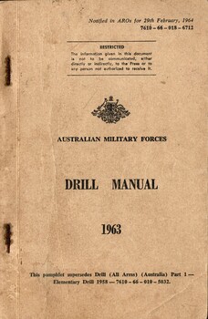Australian Military Forces: Drill Manual, 1963
