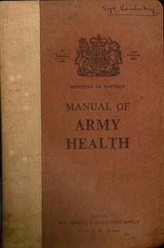 Ministry of Defece Manual of Army Health