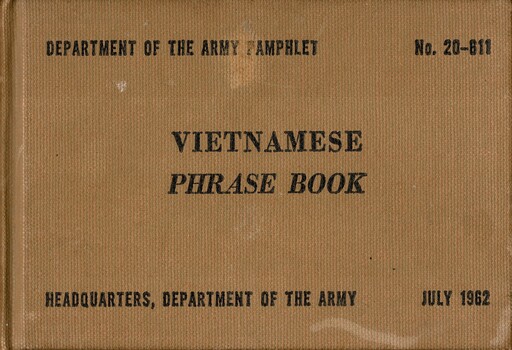 A booklet from the Department of the Army explaining Vietnamese-English conversion.