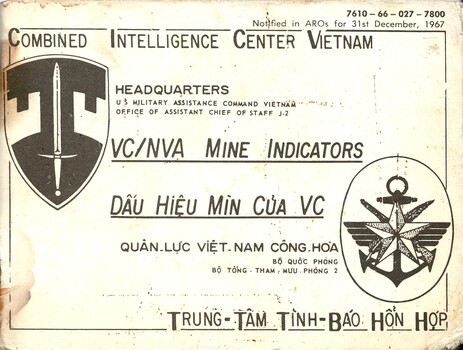 VC/NVA Mine indicators, Dau Hieu Min Cua VC (Combined Intelligence Center Vietnam)