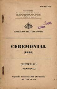 Australian Military Forces: Ceremonial (1958) Australia (Provisional)