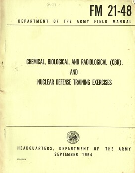 A booklet on Chemical, Biological, and Radiological (CBR) and Nuclear Defense Training Exercises