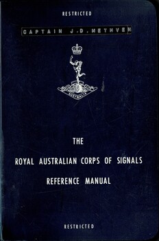 The Royal Australian Corps of Signals Reference Manual