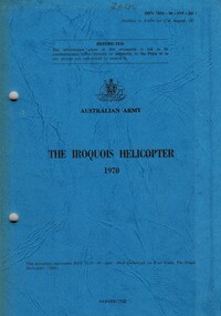 Australian Army: The Iroquois Helicopter, 1970
