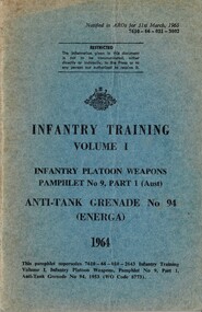 Infantry Training, Volume 1: Infantry Platoon Weapons