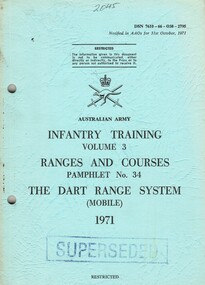 Infantry Training, Volume 3: Ranges and Courses Pamphlet No. 34: The Dart Range System