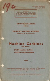 Infantry Training, Volume 1: Infantry Platoon Weapons