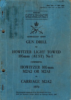 Gun Drill for Howitzer Light Towed 105mm (Aust) No. 1