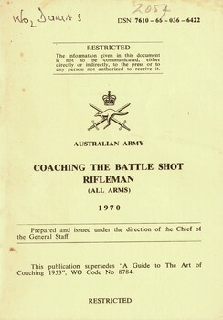 Australian Army: Coaching The Battle Shot Rifleman (All Arms) 1970