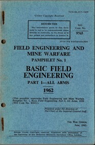 Field Engineering and Mine Warfare: Pamphlet No. 1: Basic Field Engineering