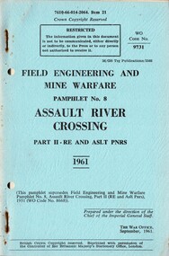 Field Engineering and Mine Warfare: Pamphlet No. 8: Assault River Crossing