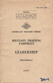Australian Military Forces: Military Training Pamphlet: Leadership