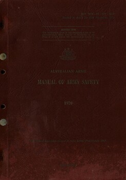 Australian Army: Manual of Army Safety, 1970
