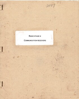 Radio Stage 3, Communication Receivers