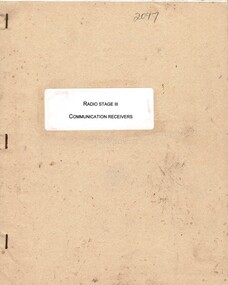 Radio Stage 3, Communication Receivers