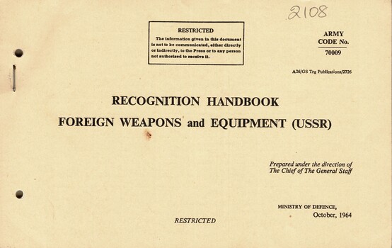 Recognition Booklet: Foreign Weapons and Equipment (USSR)