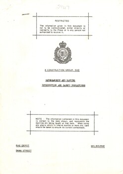 Australian Army: 6 Construction Group, RAE: Watermanship And Rafting: Introduction And Safety Precautions