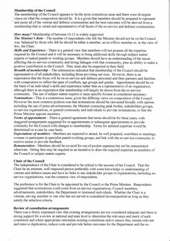 A copy of Establishment of the Prime Ministerial Advisory Council - A summary of submissions feedback