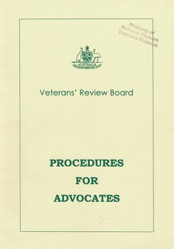 Veterans' Review Board: Procedures for Advocates