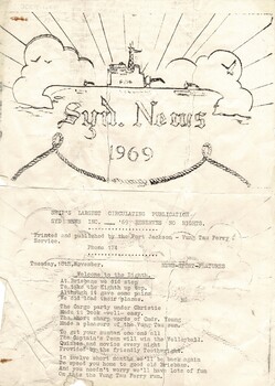 Syd. News 1969 Published by the Port Jackson - Vung Tau Ferry Service
