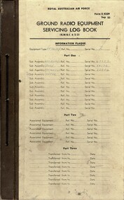 Royal Australian Air Force: Ground Radio Equipment Servicing Log Book